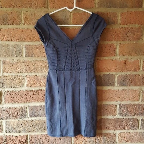 Free People Dresses & Skirts - FREE PEOPLE Blue Denim-Like Bodycon Dress